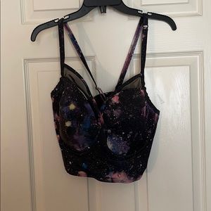 Galaxy Crop Bikini Top